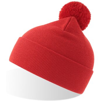 Шапка вязаная "Wind-S" с помпоном, красный