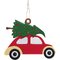 Игрушка елочная "Машинка", красный/золотистый/зеленый