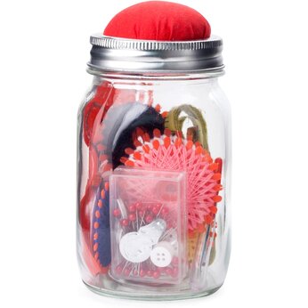 Набор швейный дорожный "Sewing Kit" прозрачный/разноцветный