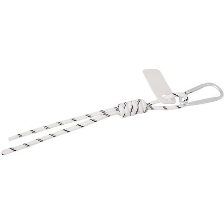 Брелок-веревочка на карабине, черно-белый