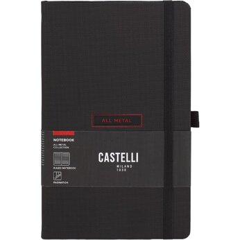 Блокнот "All Metal Red" А5, черный