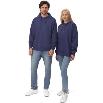 Толстовка с капюшоном «Lisbon» унисекс, темно-синий, S