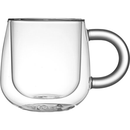 Кружка с двойными стенками с широкой ручкой "Fog", прозрачный