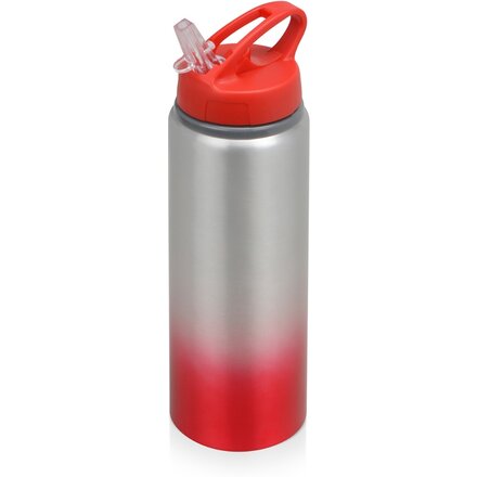 Бутылка для воды "Gradient" красный/серебристый
