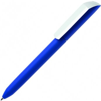 Ручка шариковая автоматическая "Flow Pure GOM CB" софт-тач, синий/белый