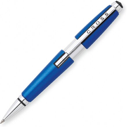 Ручка-роллер "Edge" синий/серебристый