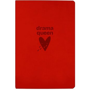 Бизнес тетрадь А5 «Drama queen» soft touch, красный