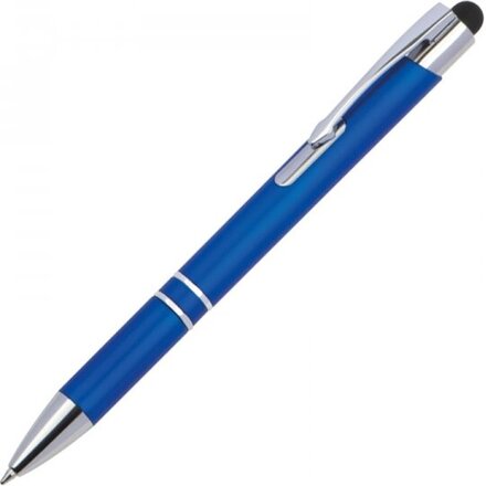 Ручка шариковая автоматическая "World" синий/серебристый