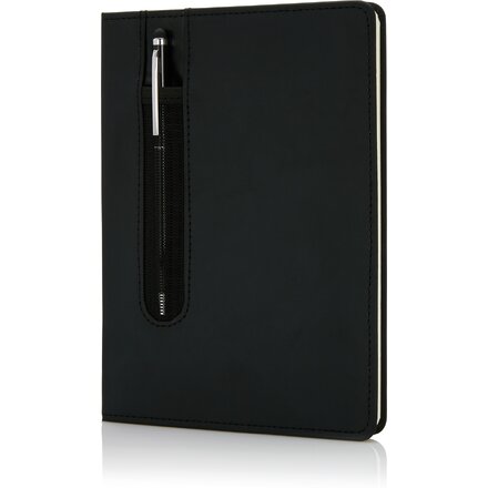 Блокнот "Deluxe" с ручкой-стилусом черный