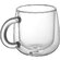 Кружка с двойными стенками с широкой ручкой "Fog", прозрачный