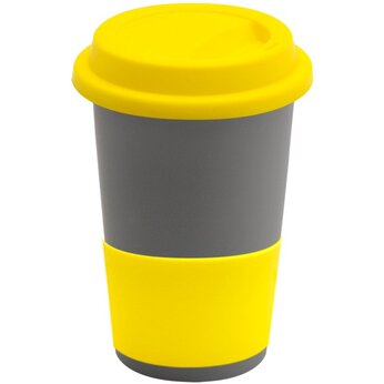 Кружка "Magic To Go" софт-тач, серый/желтый