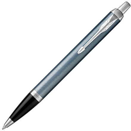 Ручка шариковая автоматическая "IM Light Blue Grey CT" серый/серебристый