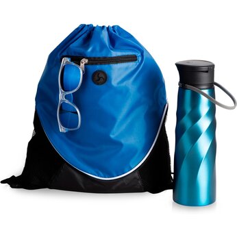 Подарочный набор с солнцезащитными очками и бутыкой для воды" Summerheat", синий