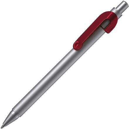 Ручка шариковая автоматическия "Snake" серебристый/бордовый