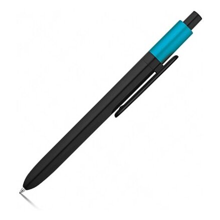 Ручка шариковая автоматическая "Kiwu" черный/голубой