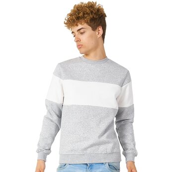 Свитшот блокинг «Edinburgh», серый меланж/белый, мужской, размер XL