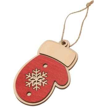Подвеска деревянная «Новогодняя варежка»