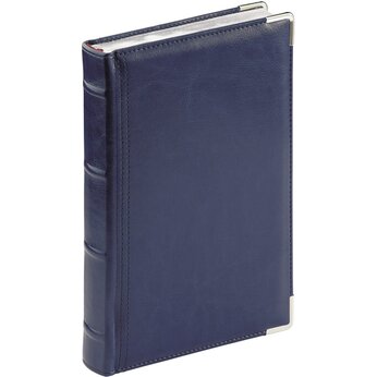 Ежедневник полудатированный "Boss" темно-синий, срез серебристый