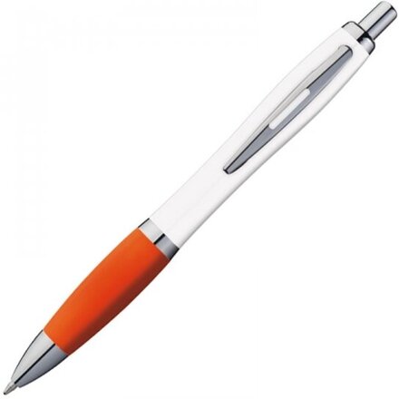 Ручка шариковая автоматическая "Kaliningrad" оранжевый/серебристый