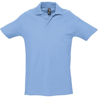 Рубашка-поло мужская "Spring" 210, L, голубой
