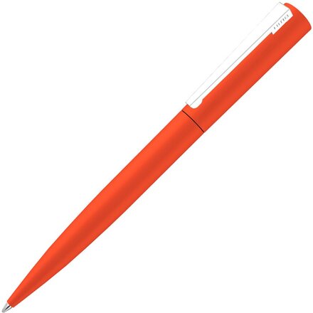 Ручка шариковая автоматическая "Brush Gum" оранжевый/серебристый