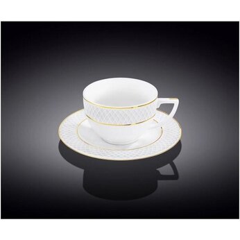 Чашка с блюдцем "WL-880102404 Diamond", белый