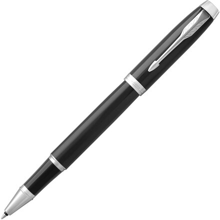 Ручка-роллер "IM Black Lacquer CT" черный/серебристый