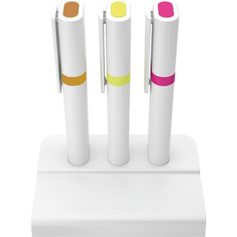 Набор маркеров текстовых "Base" желтый/оранжевый/розовый