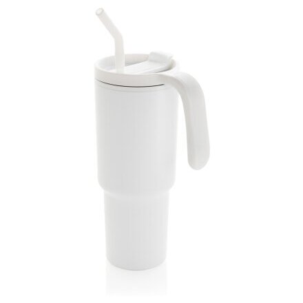 Кружка термическая "Graphic" с трубочкой, белый
