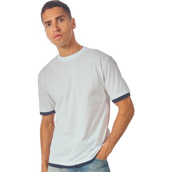 Футболка «Rotterdam» мужская, жемчужный/темно-синий,  2XL