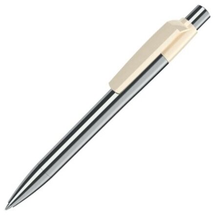 Ручка шариковая автоматическая "Mood Metal M M1" серебристый/кремовый