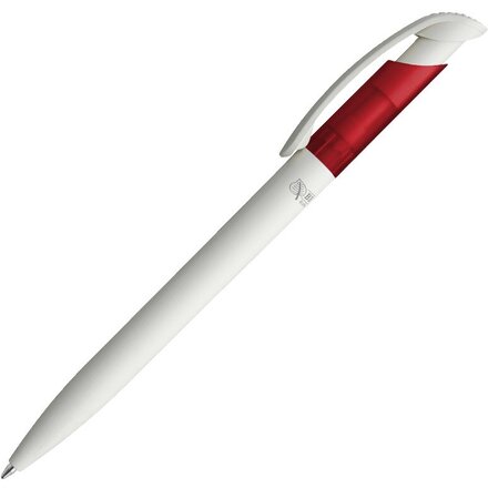 Ручка шариковая автоматическая "Bio" белый/красный
