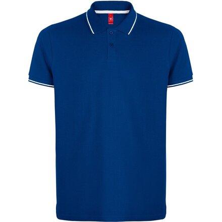 Рубашка-поло мужская "Spectrum" 195, XXL, синий/белый