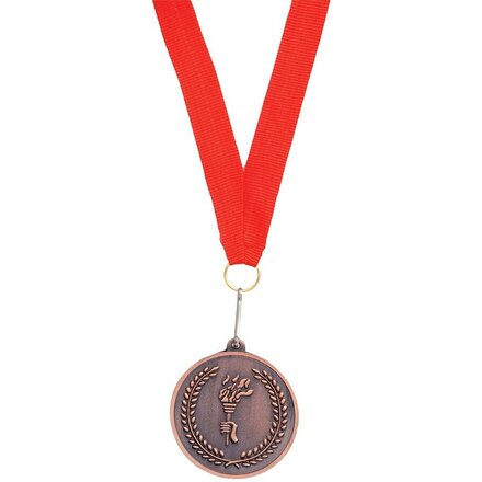 Медаль наградная на ленте "Бронза" бронзовый