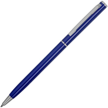 Ручка шариковая автоматическая "Атриум" синий/серебристый