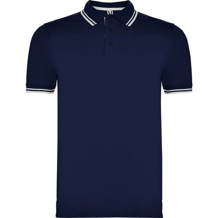 Рубашка-поло мужская "Montreal" 230, 2XL, темно-синий/белый