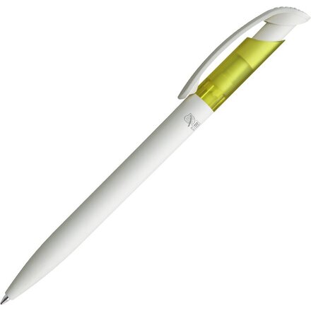 Ручка шариковая автоматическая "Bio" белый/желтый