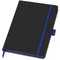 Блокнот "ColorNote Black", твердая обложка A5, 80 листов, черный с синим