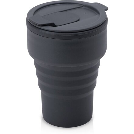 Силиконовый складной стакан "GoCup", темно-серый