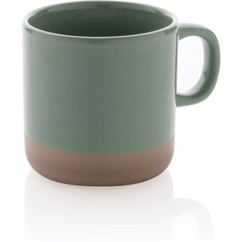 Кружка "P434.117", зеленый/натуральный