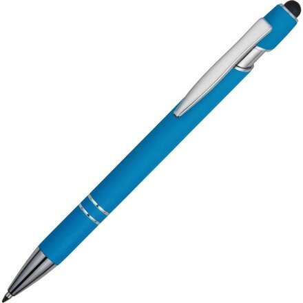 Ручка шариковая автоматическая "Sway" голубой/серебристый