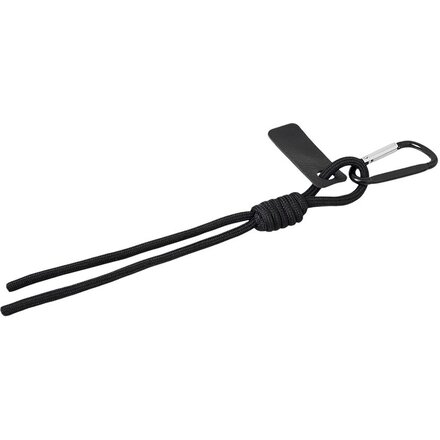 Брелок-веревочка на карабине, черный