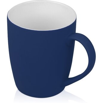 Кружка с покрытием soft-touch C1, темно-синий
