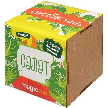 Набор для выращивания (эко куб) "Салат", желтый
