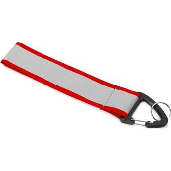 Брелок-ремувка с карабином "Reflector" , серебристый/красный