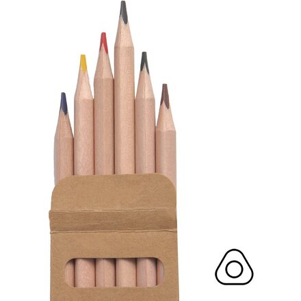 Цветные карандаши 6 шт. "KINDERLINE small", бежевый