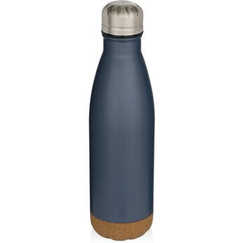 Бутылка для воды Cove из нержавеющей стали с двойными стенками и вакуумной изоляцией, объемом 500 мл, с пробковыми деталями - Hale Blue