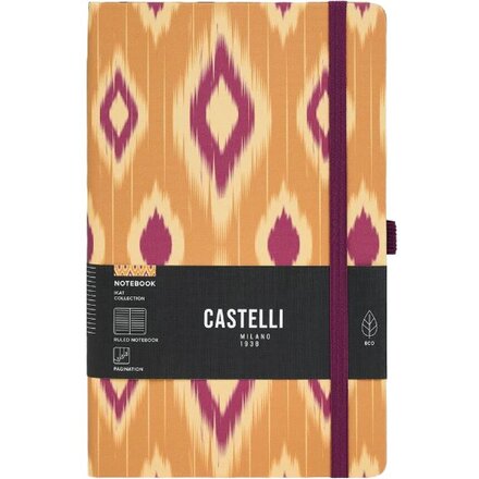 Блокнот "Ikat mustard blush" А5, оранжевый/бордовый