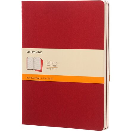 Блокнот "Cahier Journal Xlarge" 3 шт., клюквенный