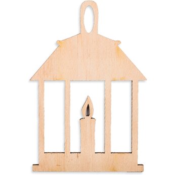 Подвеска декоративная елочная "Свеча" светло-коричневый